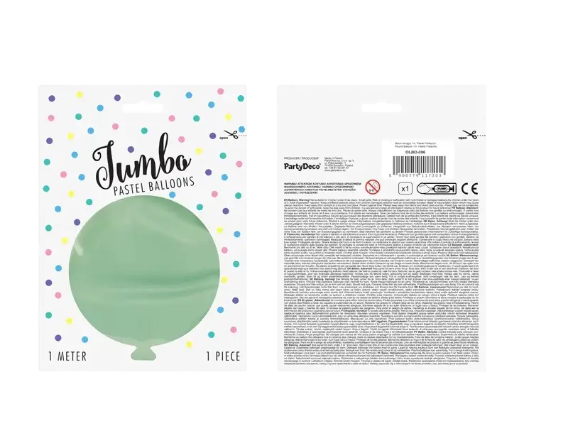 Pallone gigante rotondo verde pistacchio - 1 metro