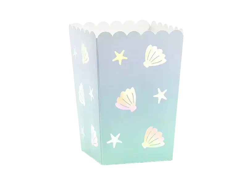 6 vasetti di popcorn di conchiglia