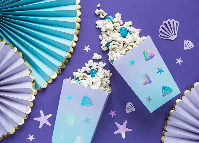 6 vasetti di popcorn di conchiglia