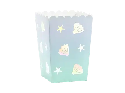 6 vasetti di popcorn di conchiglia