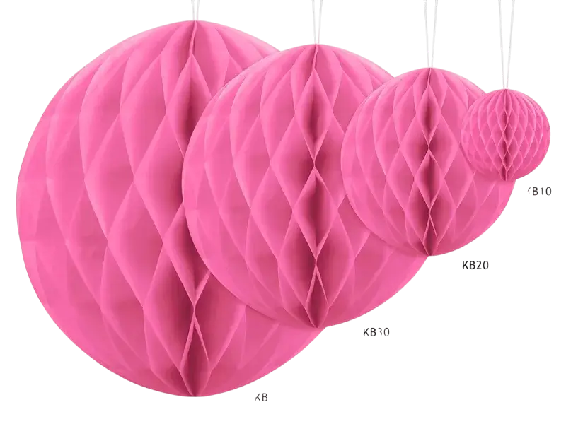 Palla a nido d'ape rosa - 30 cm