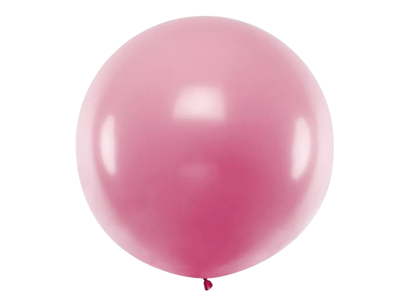 Pallone gigante rotondo rosa pallido metallizzato - 1 metro