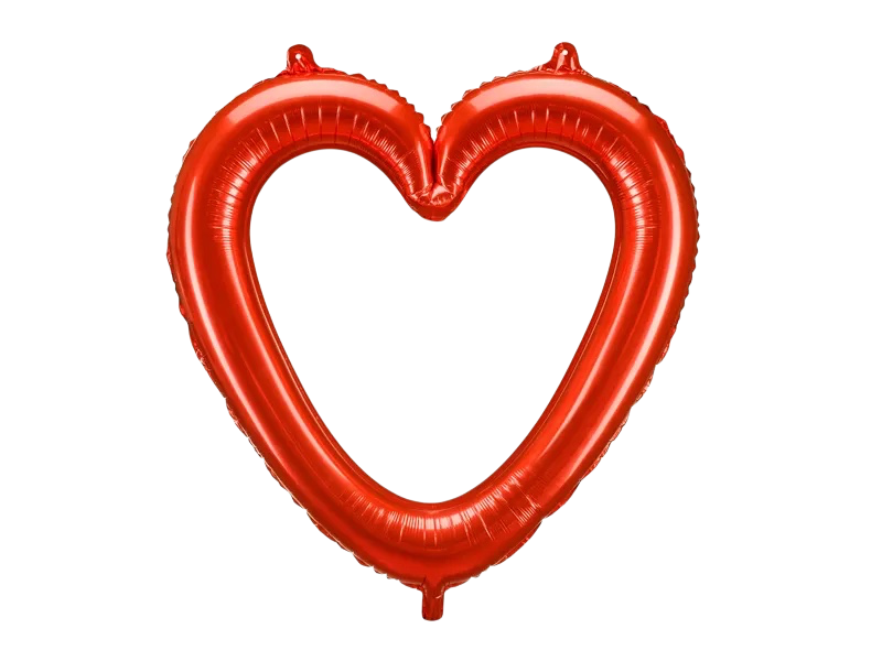 Palloncino in alluminio a forma di cuore rosso