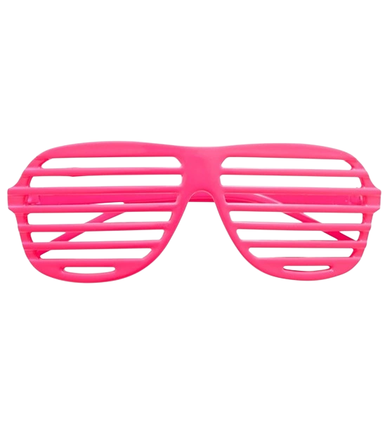 Occhiali rosa fluorescenti per tapparelle