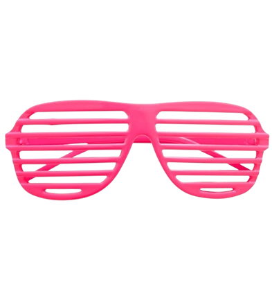 Occhiali rosa fluorescenti per tapparelle