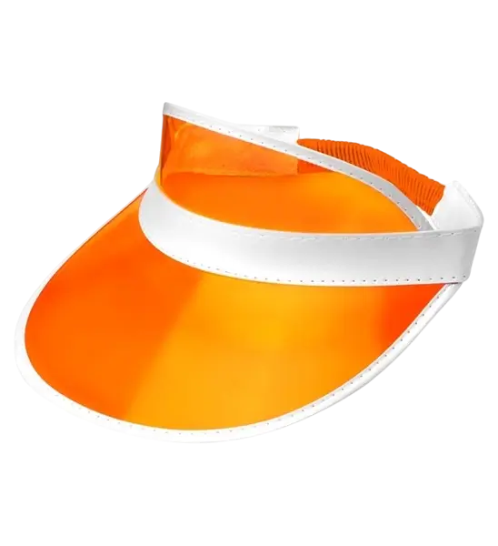 Cappello con visiera arancione
