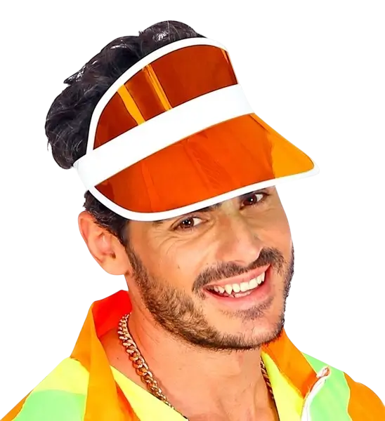 Cappello con visiera arancione