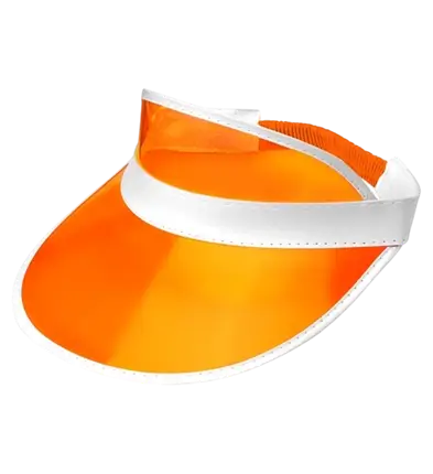 Cappello con visiera arancione