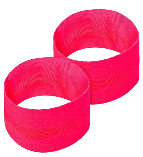 Coppia di polsini rosa neon