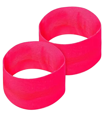 Coppia di polsini rosa neon