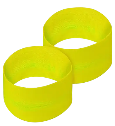 Coppia di polsini verde neon