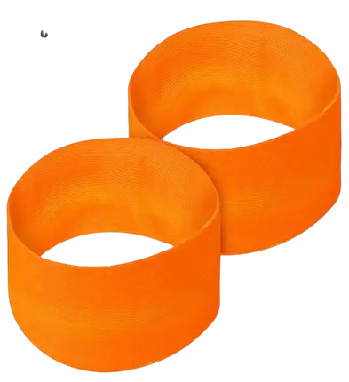 Coppia di polsini arancione fluorescente