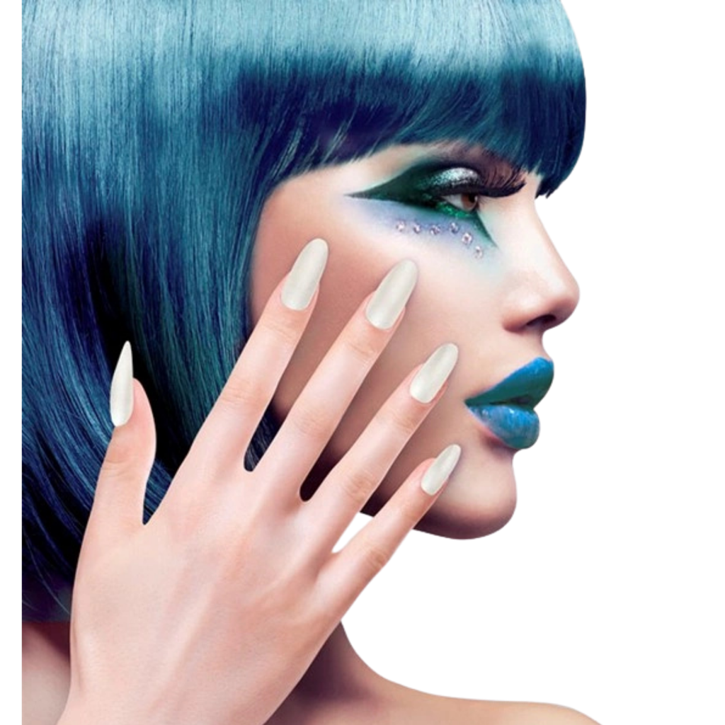 Unghie finte bianche fluorescenti - Set di 12 pezzi