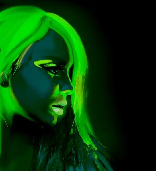 Tubo per trucco verde fluorescente 30 ml
