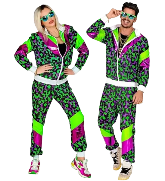Tuta Party Animal fluo anni '80 - M