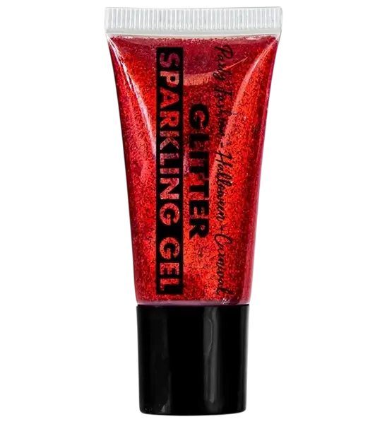 Gel glitter rosso per il corpo e il viso