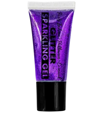 Gel corpo e viso ai glitter viola