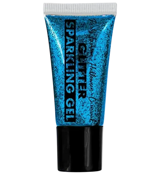 Gel corpo e viso con glitter blu