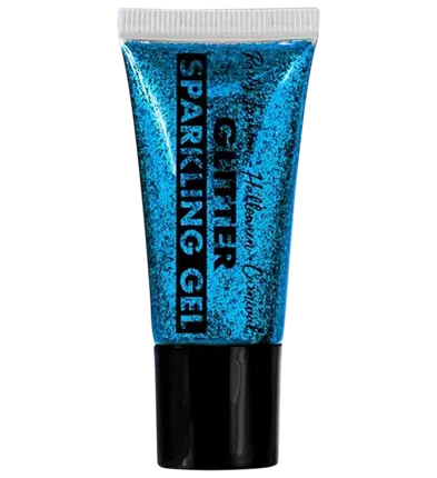 Gel corpo e viso con glitter blu