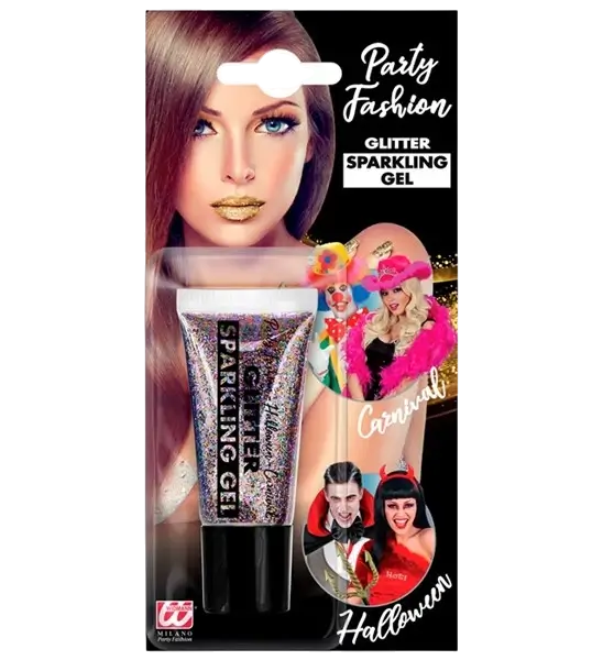Gel corpo e viso glitterato multicolore