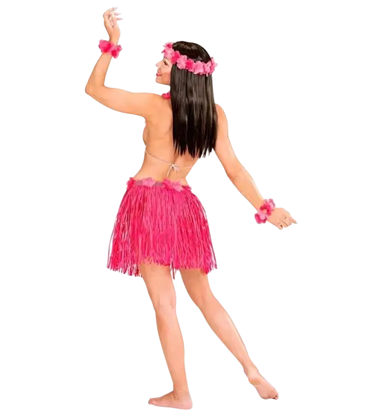 Kit di costumi hawaiani rosa