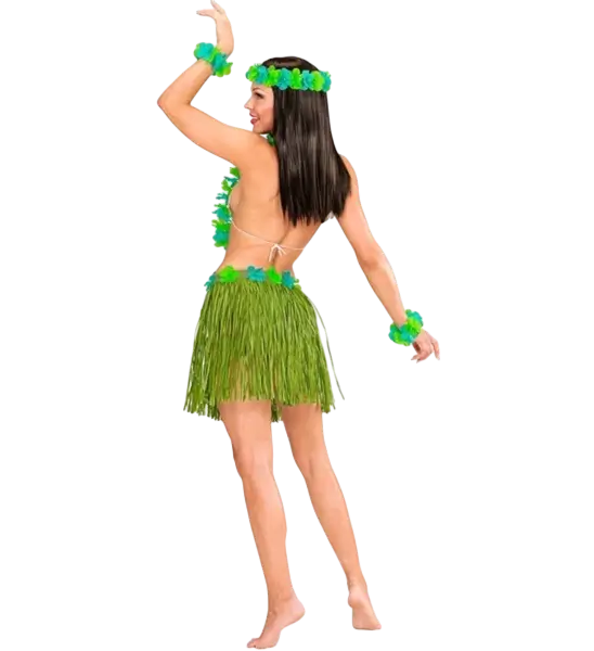 Kit di costumi hawaiani verdi