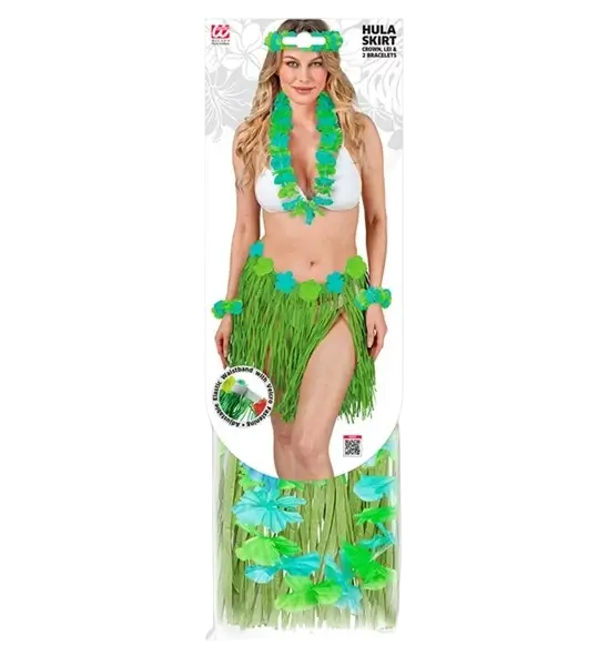 Kit di costumi hawaiani verdi