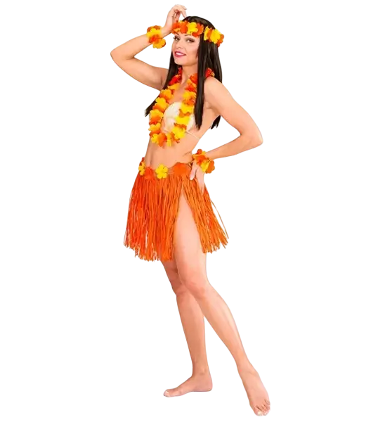Kit di costumi hawaiani arancioni