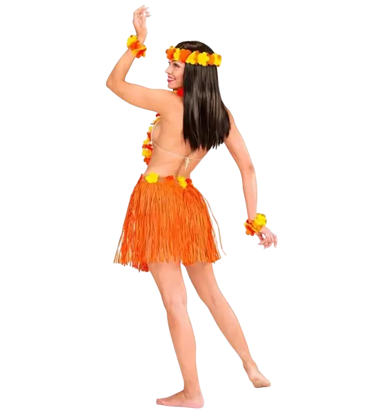 Kit di costumi hawaiani arancioni