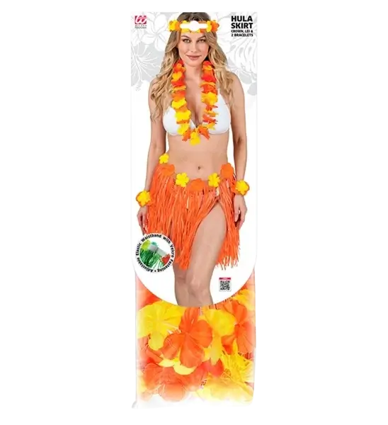 Kit di costumi hawaiani arancioni