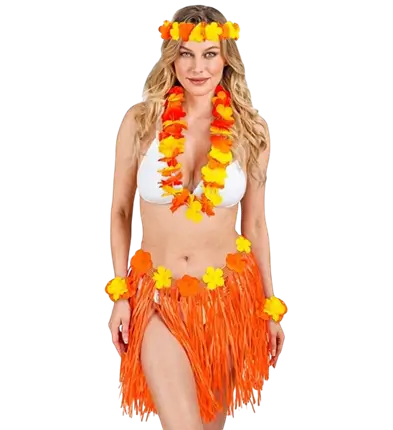 Kit di costumi hawaiani arancioni