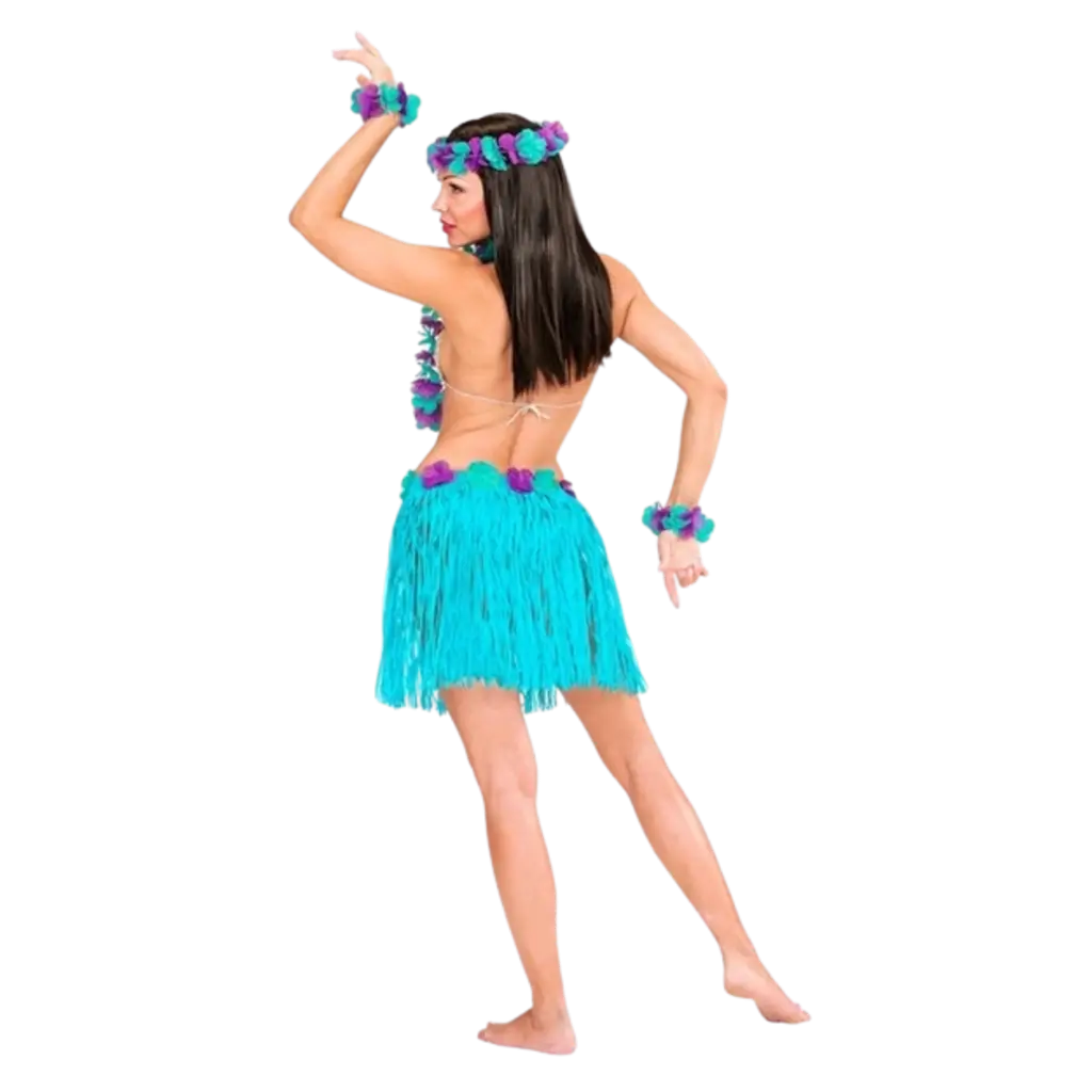 Kit di costumi hawaiani blu