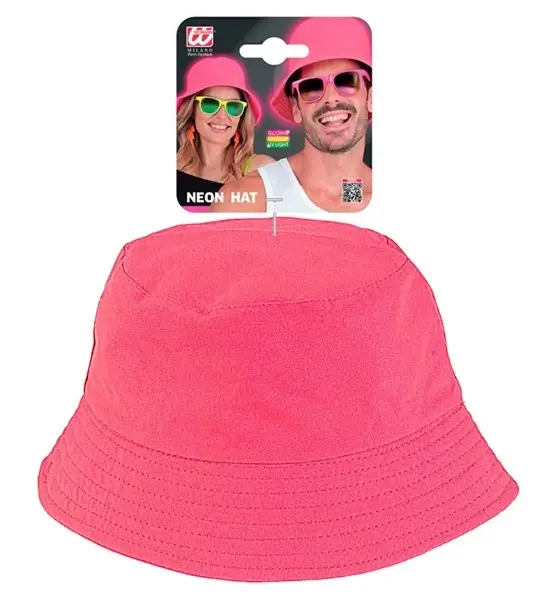 Cappello Bob rosa fluorescente