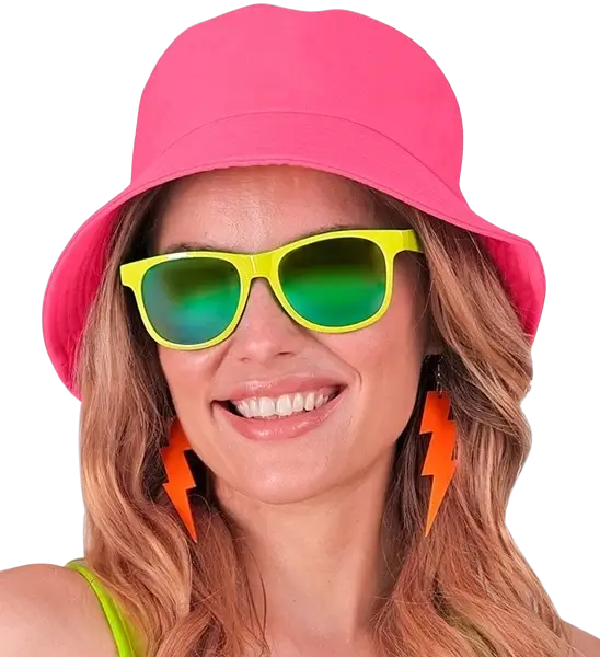 Cappello Bob rosa fluorescente