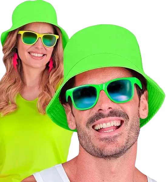 Cappello Bob verde fluorescente