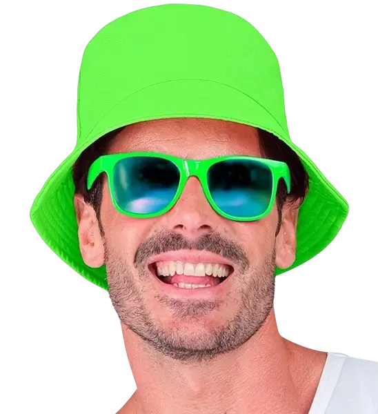 Cappello Bob verde fluorescente
