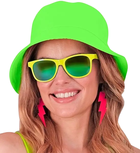 Cappello Bob verde fluorescente