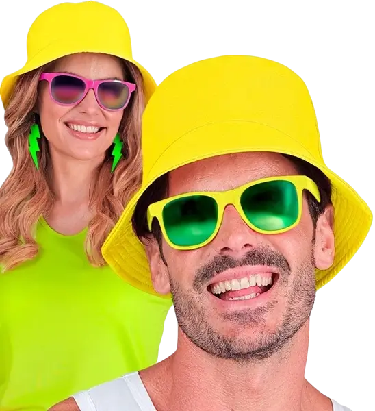 Cappello Bob giallo fluorescente