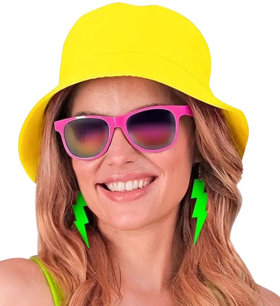 Cappello Bob giallo fluorescente