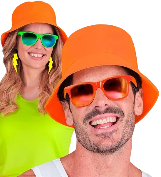 Cappello Bob arancione fluorescente