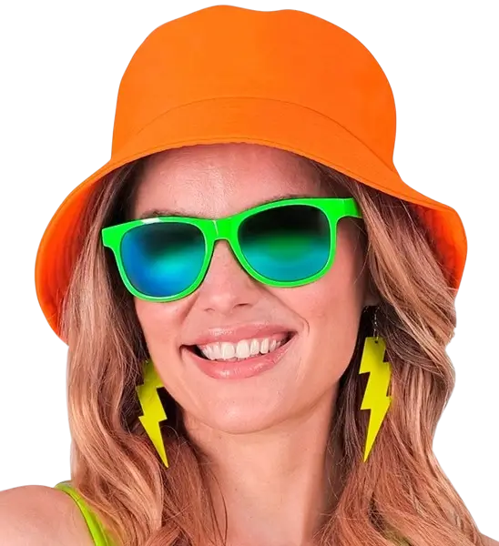 Cappello Bob arancione fluorescente
