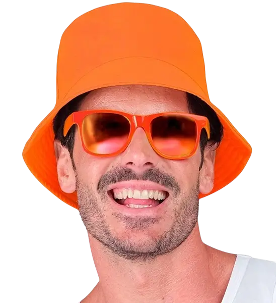 Cappello Bob arancione fluorescente