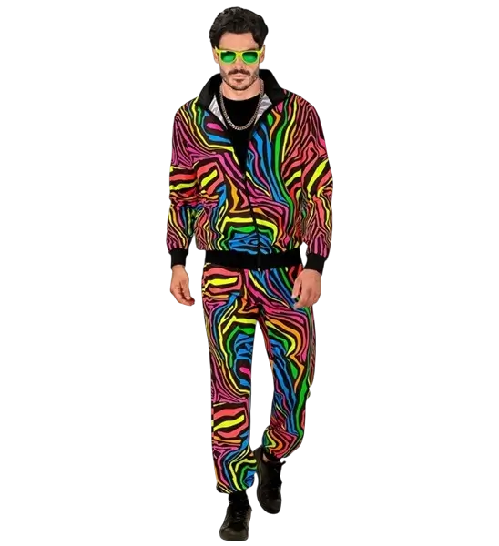 Tuta da ginnastica Fluo Rainbow - L