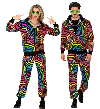 Tuta da ginnastica Fluo Rainbow - L