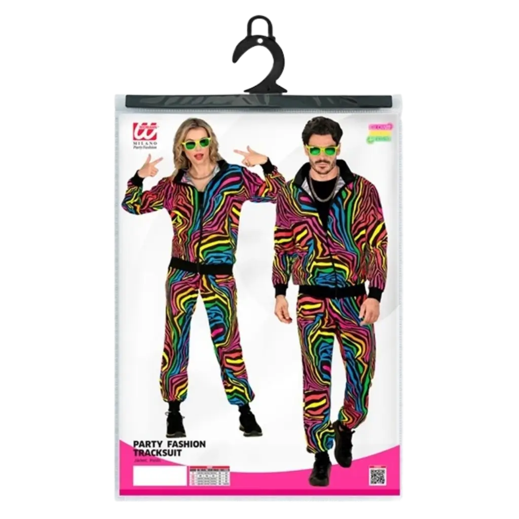 Tuta da ginnastica arcobaleno fluorescente - XL
