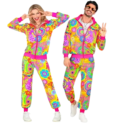 Tuta Hippie groovy love fluo - S