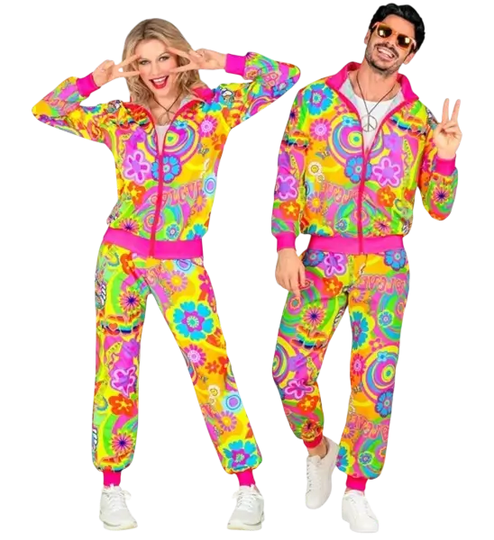 Tuta Hippie groovy love fluo - XL