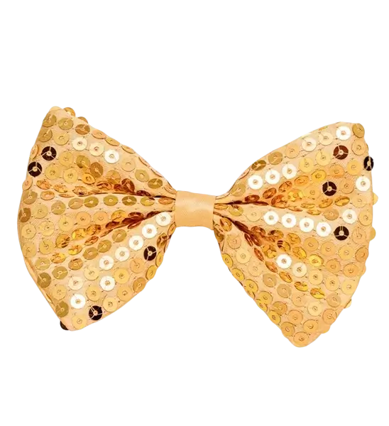 Papillon in paillettes dorate