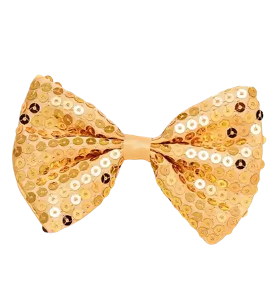 Papillon in paillettes dorate