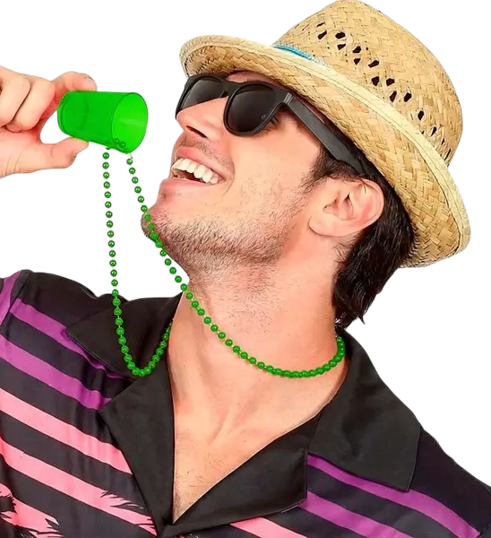 Collana verde fluorescente